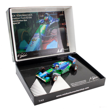 Auto modelo, Mick Schumacher Benetton Ford B194 Demo Run Belgium GP 2017, 1:43, Azul, 2017 - FansBRANDS®