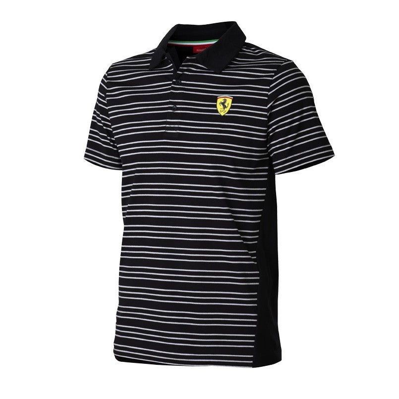 Camiseta de hombre con cuello, Ferrari Classic, Negro, 2015
