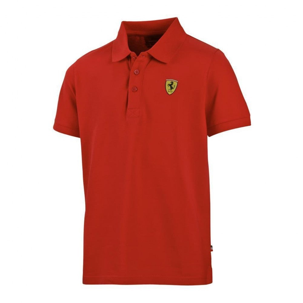 Camiseta infantil con cuello, Ferrari, Rojo, 2016