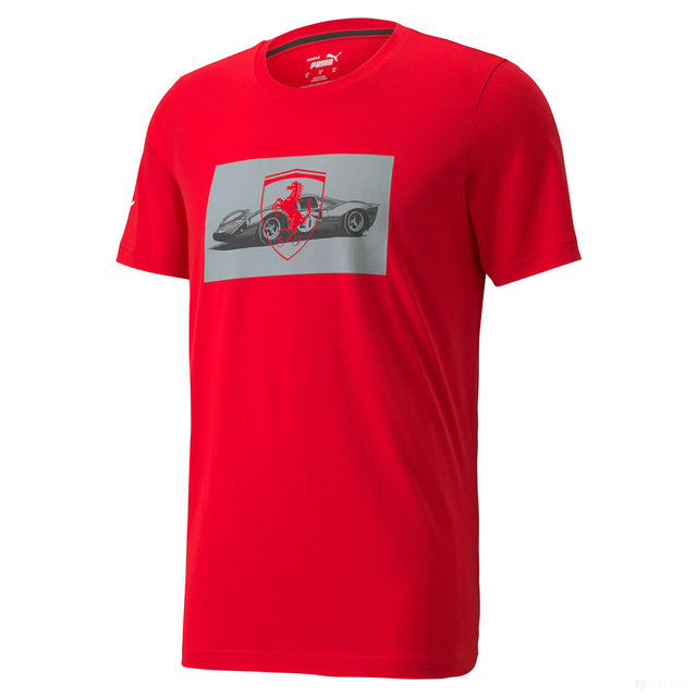 Camiesta para Hombre, Puma Ferrari Race Graphic, Rojo, 2021 - FansBRANDS®
