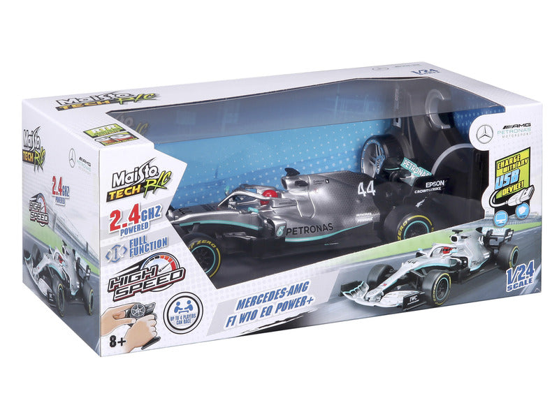 Coche RC de Mercedes, Maisto Tech RC, Lewis Hamilton, escala 1:24, #44, W10 EQ Power +