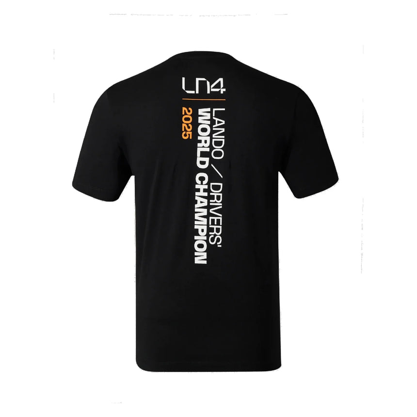Camiseta McLaren, Lando Norris, Campeón del Mundo 2025, Edición Especial, negra