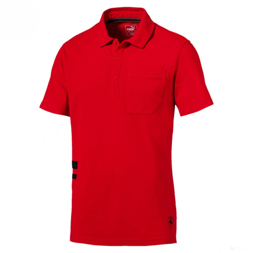 Camiseta de hombre con cuello, Puma Ferrari Fan Lifestyle, Rojo, 2018 - FansBRANDS®