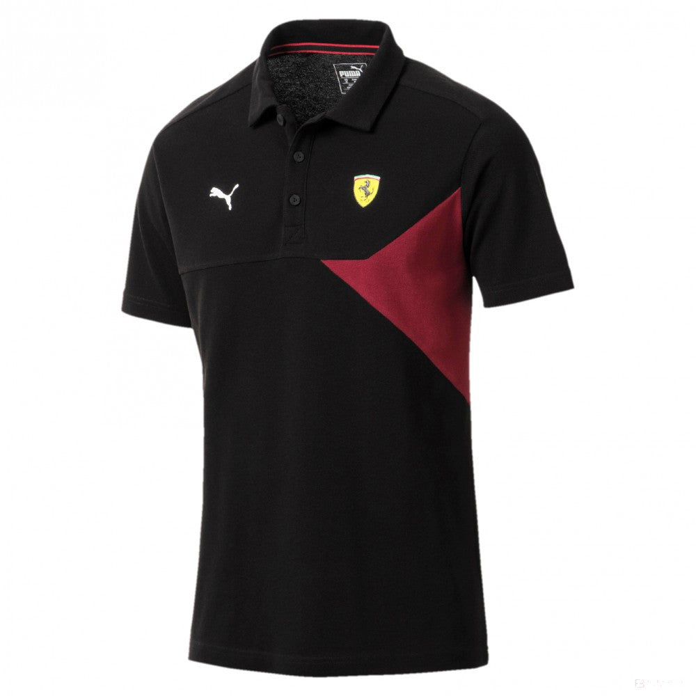 Camiseta de hombre con cuello, Puma Ferrari Lifestyle, Negro, 2018