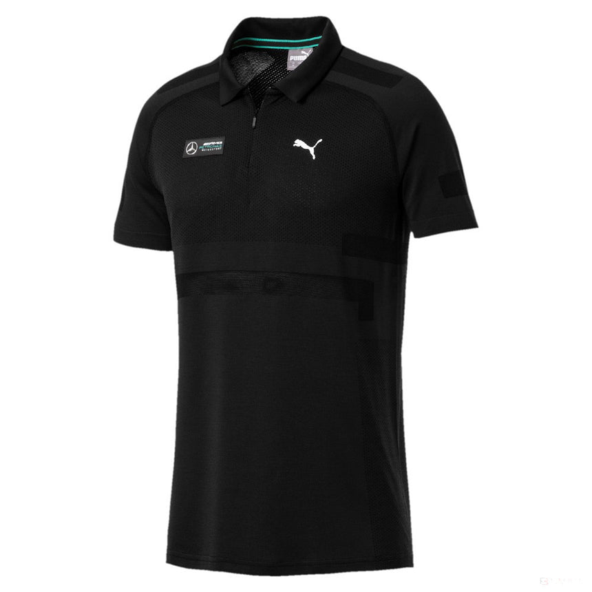 Camiseta de hombre con cuello, Puma Mercedes ecoKNIT, Negro, 2019 - FansBRANDS®