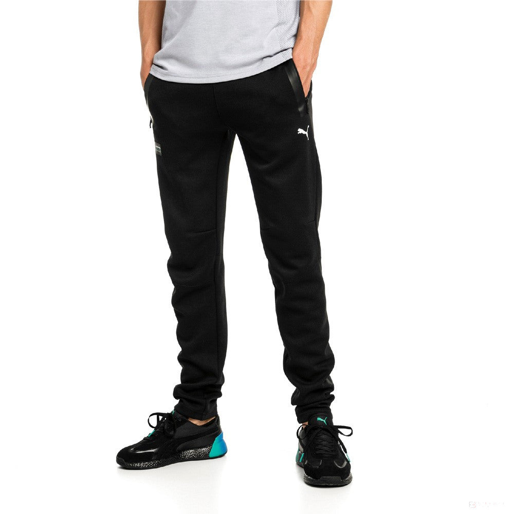 Pantalones Mercedes, Logotipo del Equipo Puma, Negro, 2019