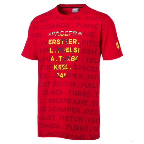 Camiseta para hombre, Puma Ferrari Big Shield, Rojo, 2019 - FansBRANDS®