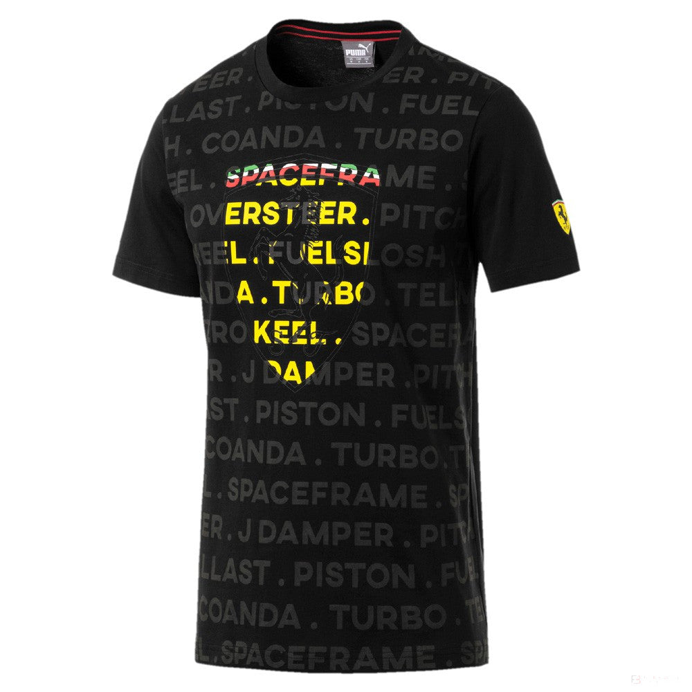 Camiseta para hombre, Puma Ferrari Big Shield, Negro, 2019
