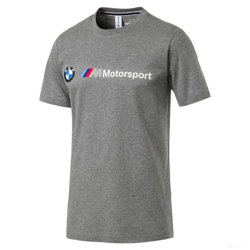 Camiseta BMW, Puma BMW MMS Logo Cuello Redondo, Gris, 2019