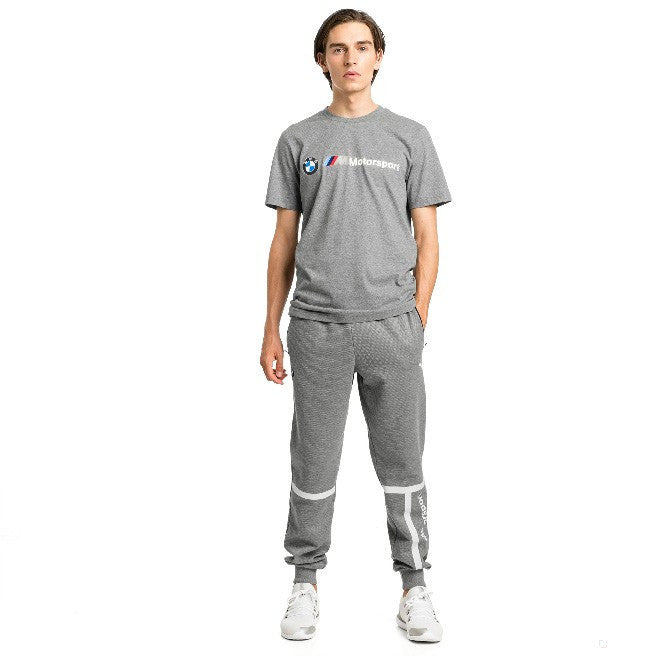 Camiseta BMW, Puma BMW MMS Logo Cuello Redondo, Gris, 2019