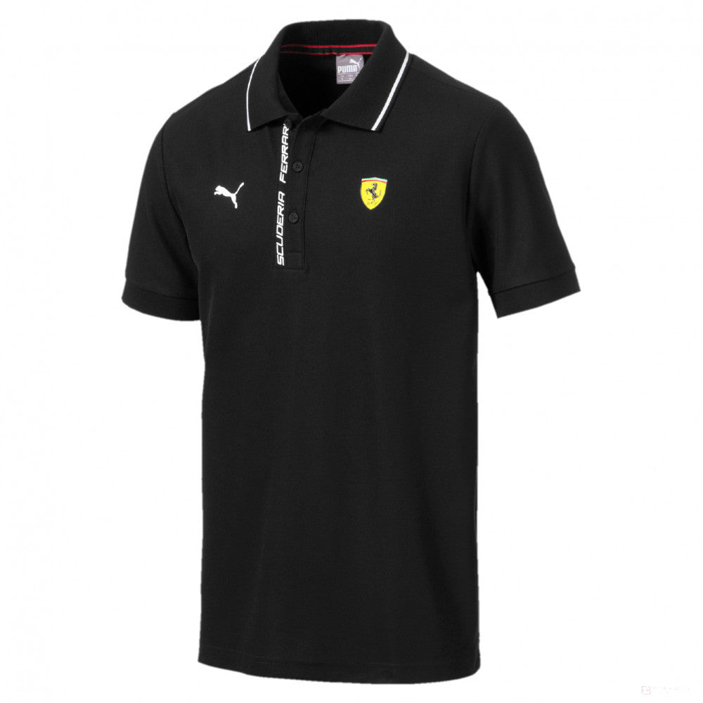 Camiseta de hombre con cuello, Puma Ferrari Scuderia, Negro, 2019 - FansBRANDS®