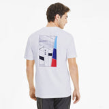 BMW T-shirt, Puma BMW MMS Life Graphic Round Neck, White, 2020