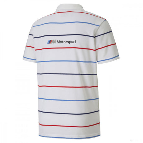 Camiseta para hombre, Puma BMW MMS Striped, Blanco, 2020