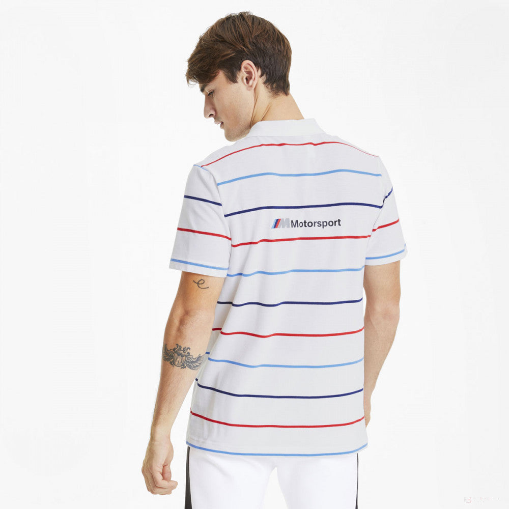 Camiseta para hombre, Puma BMW MMS Striped, Blanco, 2020 - FansBRANDS®