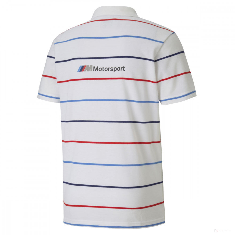 Camiseta para hombre, Puma BMW MMS Striped, Blanco, 2020