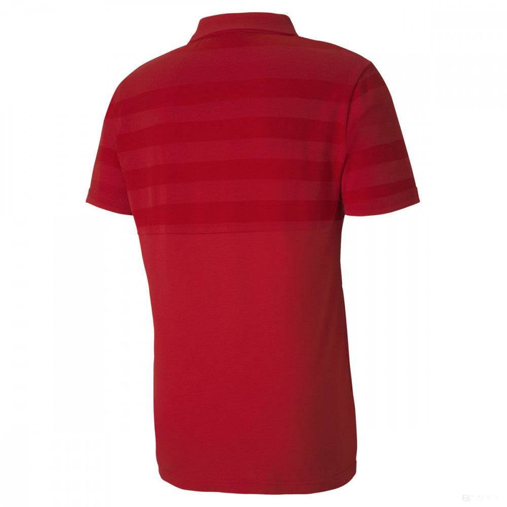 Camiseta de hombre con cuello, Puma Ferrari Scudetto Striped, Rojo, 2020 - FansBRANDS®