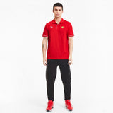 Camiseta de hombre con cuello, Puma Ferrari Race, Rojo, 2020