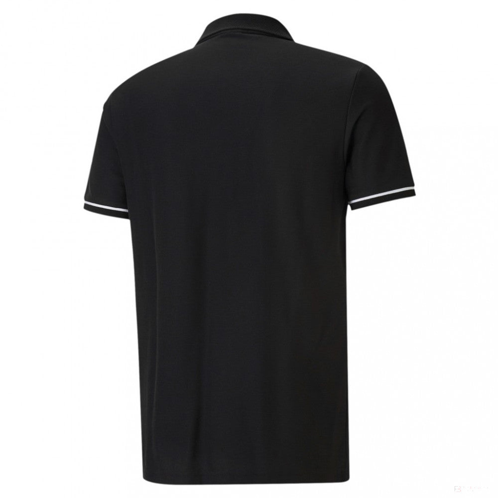 Camiseta de hombre con cuello, Puma Ferrari Race, Negro, 2020