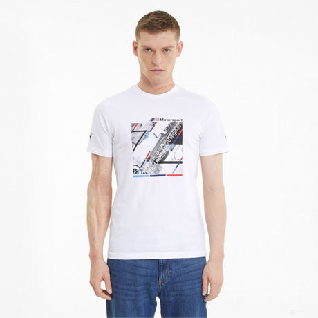 2021, Blanco, Puma BMW MMS Grafico Camiseta - FansBRANDS®