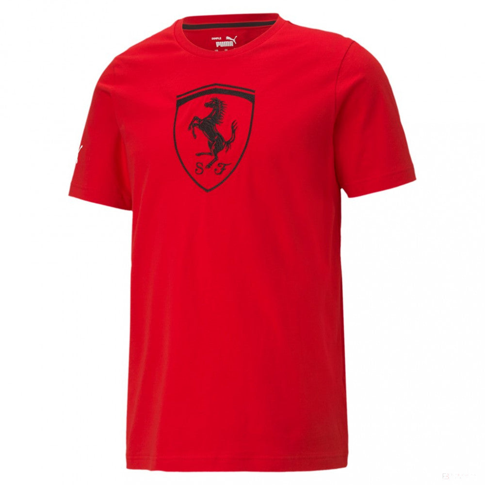 2021, Rojo, Puma Ferrari Race Big Shield+ Camiseta