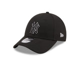 Gorra de los Yankees de Nueva York, New Era, 9FORTY, contorno pop, negro