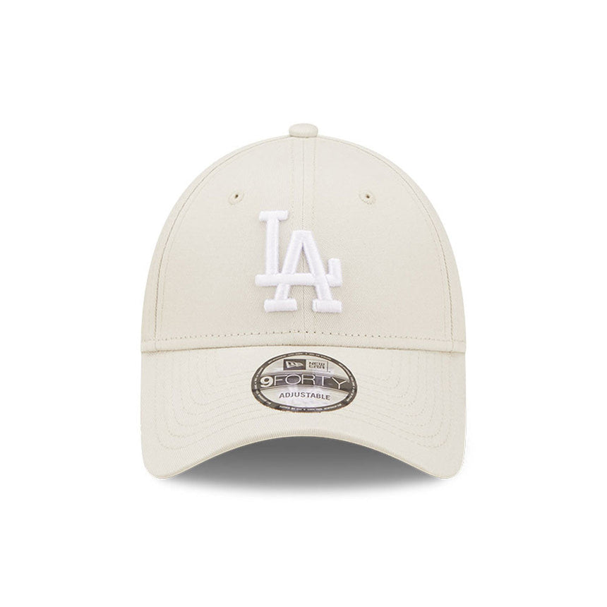 Gorra de los Dodgers de Los Ángeles, New Era, 9FORTY, esencial, beige