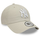 Gorra de los Yankees de Nueva York, New Era, 9TWENTY, esencial, crema