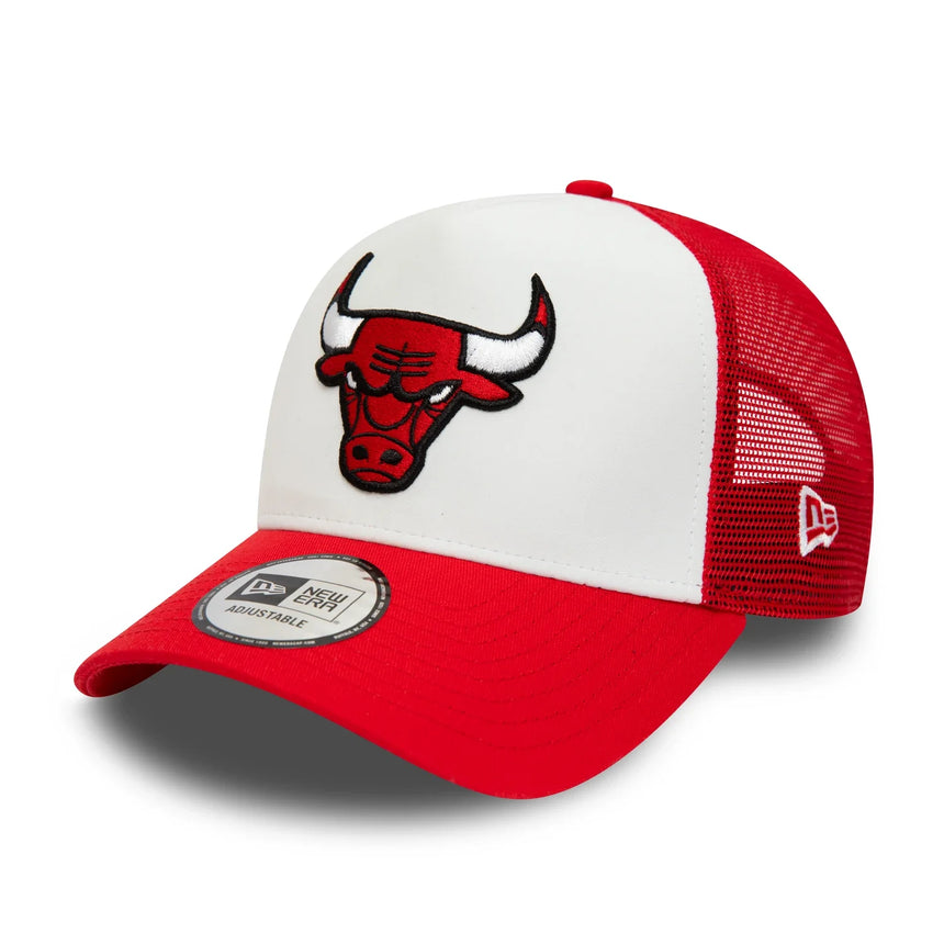 Gorra de los Chicago Bulls, New Era, trucker, blanca
