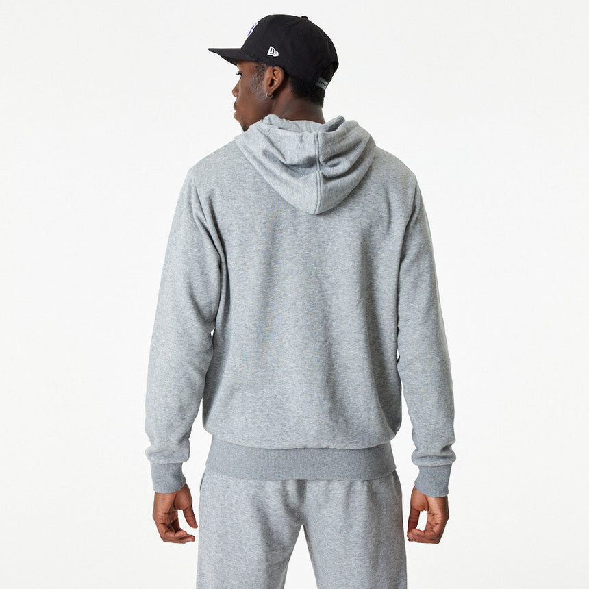 Sudadera con capucha de Los Ángeles Lakers, cremallera completa, New Era, gris