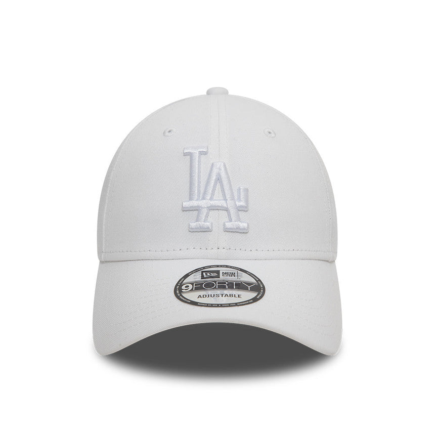 Gorra de los Dodgers de Los Ángeles, New Era, 9FORTY, esencial, blanca