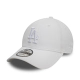 Gorra de los Dodgers de Los Ángeles, New Era, 9FORTY, esencial, blanca