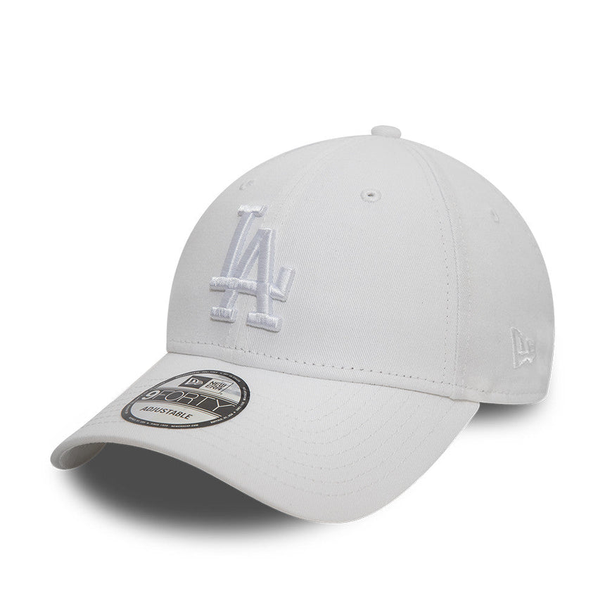 Gorra de los Dodgers de Los Ángeles, New Era, 9FORTY, esencial, blanca