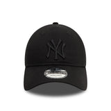 Gorra de béisbol de los New York Yankees, New Era, 9TWENTY, esencial, negra total