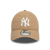 Gorra de los Yankees de Nueva York, New Era, 9TWENTY, esencial, beige
