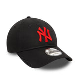 Gorra de los Yankees de Nueva York, logo rojo, New Era, 9TWENTY, esencial, negro