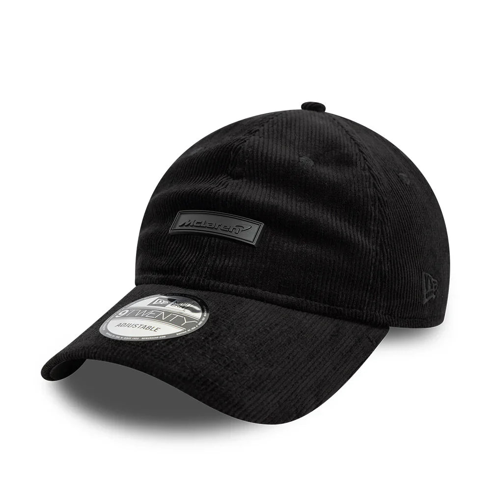 Gorra McLaren, New Era, pana, negro