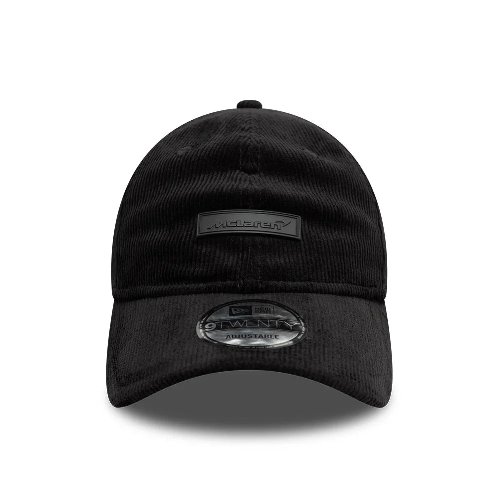 Gorra McLaren, New Era, pana, negro