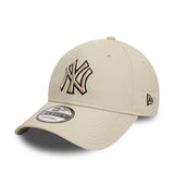 Gorra de los Yankees de Nueva York, New Era, 9FORTY, beige