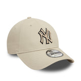 Gorra de los Yankees de Nueva York, New Era, 9FORTY, beige