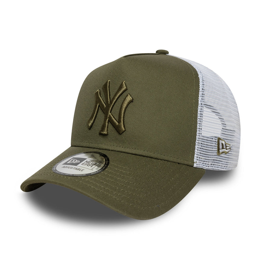Gorra de los Yanquis de Nueva York, New Era, trucker, esencial, caqui