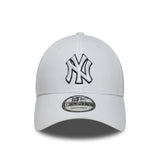 Gorra de los Yanquis de Nueva York, New Era, 9FORTY, blanca