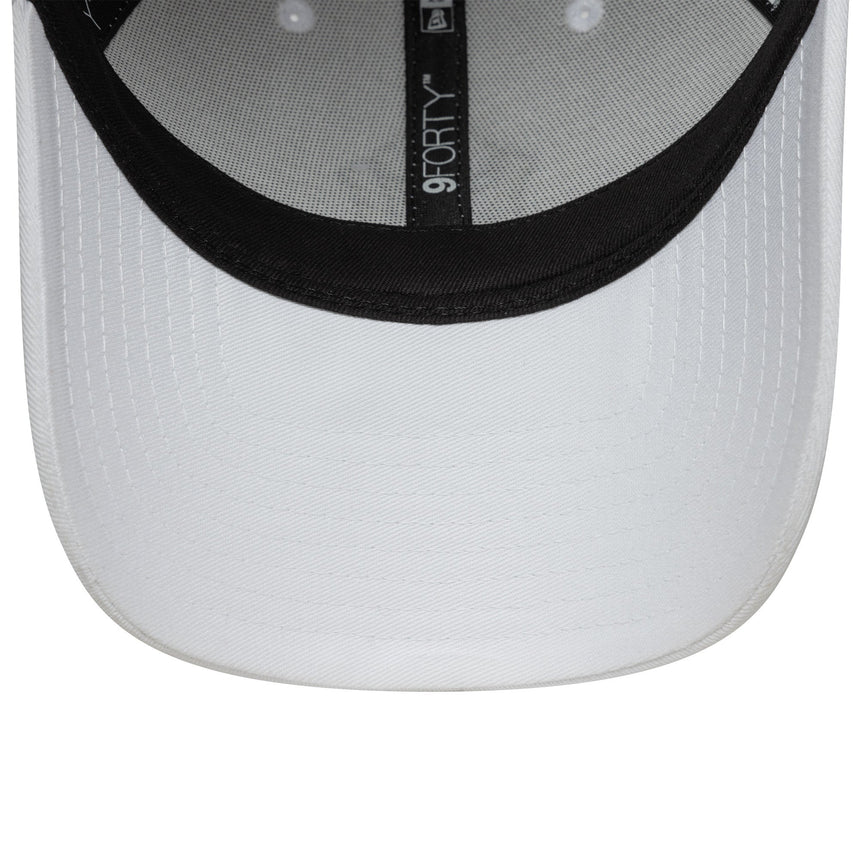 Gorra de los Yanquis de Nueva York, New Era, 9FORTY, blanca