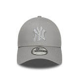 Gorra de los Yankees de Nueva York, New Era, 9FORTY, contorno pop, gris