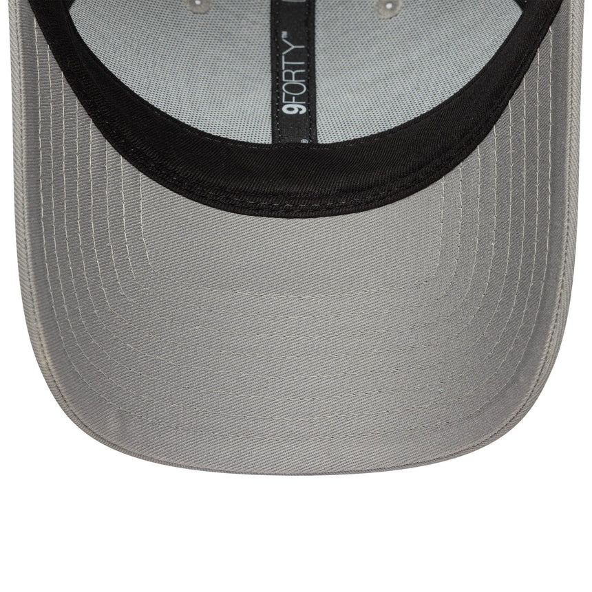 Gorra de los Yankees de Nueva York, New Era, 9FORTY, contorno pop, gris