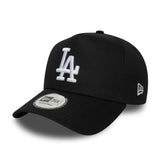 Gorra de los Dodgers de Los Ángeles, New Era, 9FORTY, esencial, A-frame, negra