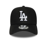Gorra de los Dodgers de Los Ángeles, New Era, 9FORTY, esencial, A-frame, negra