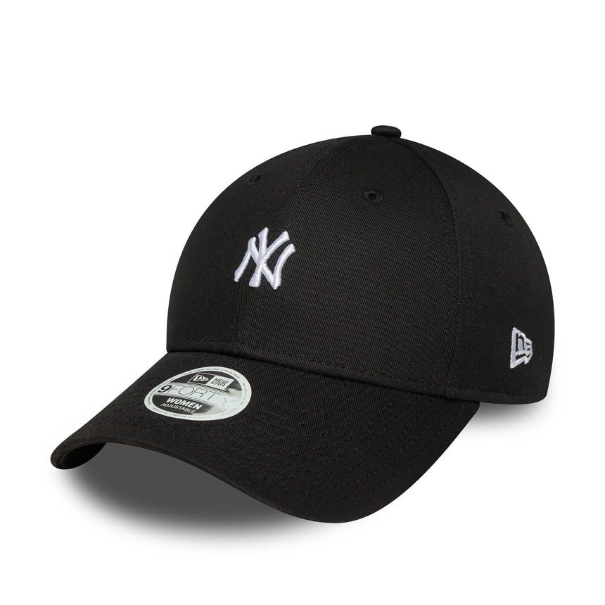 Gorra de los Yankees de Nueva York, logo mini, de New Era, 9FORTY, negra