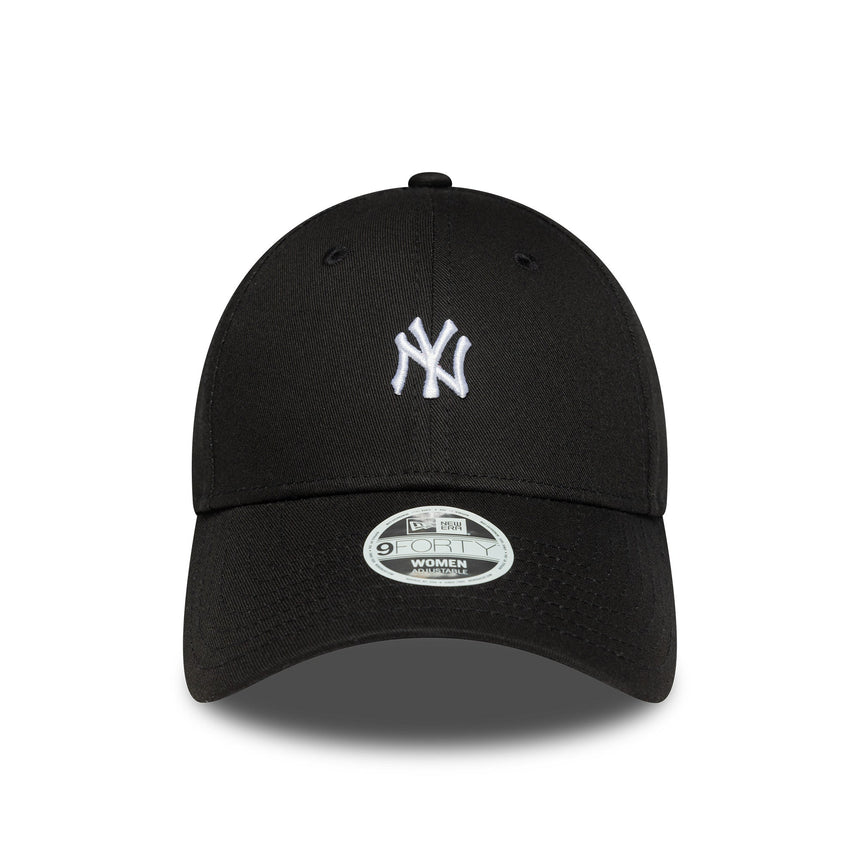 Gorra de los Yankees de Nueva York, logo mini, de New Era, 9FORTY, negra