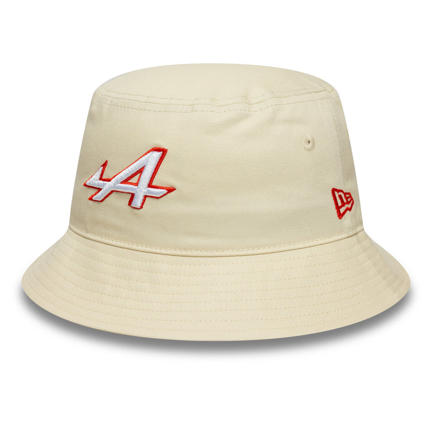 Sombrero tipo cubo Alpine, de temporada, con copa cónica, New Era, 9FORTY, color crema