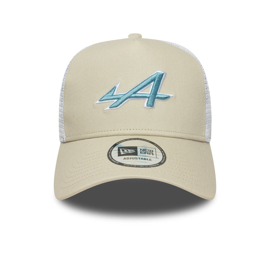 Gorra Alpine, trucker, estacional, New Era, 9FORTY, crema